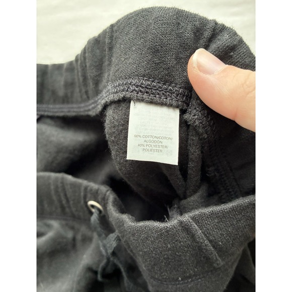 Victoria Secret Wide Leg Pull On Pants Sz XS Black rhinestone logo Y2K Lounge - Picture 5 of 9